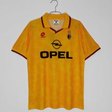 1995-1996 AC Milan Away Yellow Retro Soccer Jersey