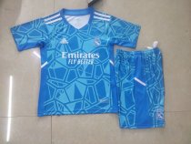 22/23 Real Madrid GK Blue Kids Soccer Jersey