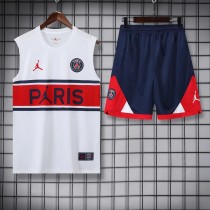 22/23 PSG Vest Training Kit Kit White Red Stripe 1:1 Quality Training Shirt