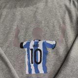 2023 Argentina 3-Star 10#Messi Signature Plus Fleece Thick Hoodie