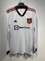 22/23 Manchester United Away Long Sleeve Fans 1:1 Quality Soccer Jersey