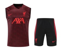 22/23 Liverpool FC Vest Training Suit Kit Maroon 1:1 Quality Training Jersey