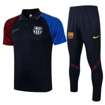 21/22 Barcelona Royal blue Polo Tracksuit 1:1 Quality Soccer Jersey