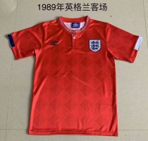 1989 England Away 1:1 Quality Retro Soccer Jersey