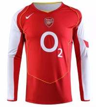 2004-2005 Arsenal Home Long Sleeve 1:1 Retro Soccer Jersey