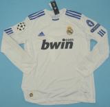 2010-2011 Retro Real Madrid Home Long Sleeve 1:1 Quality Soccer Jersey