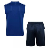 21/22 Boca Juniors Blue Tank Top and shorts suit 1:1 Quality Soccer Jersey