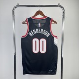 2023 NBA Trail Blazers Black HENDERERSON#00 Men Jersey Top Quality Hot Pressing Number And Name