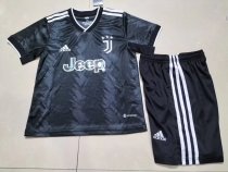 22/23 Juventus Away Black Kids Soccer Jersey