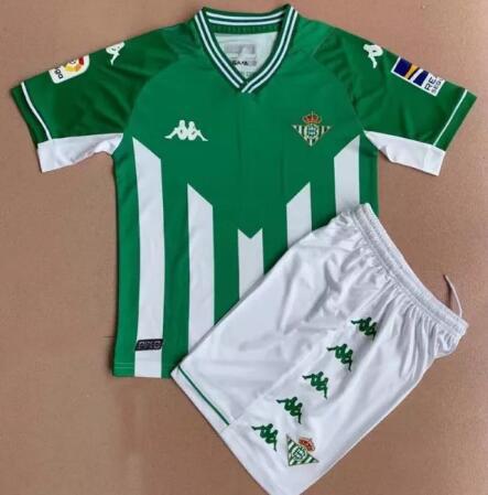 21/22 Real Betis Home kids Soccer Jersey
