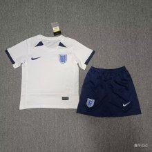 2023 England Home White Kids Soccer Jersey