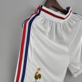 1998 France White Retro Shorts