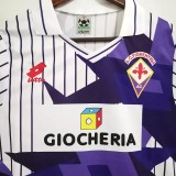 1991-1992 Fiorentina Away Fans 1:1 Retro Soccer Jersey