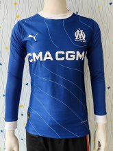 23/24 Marseille Away Blue Long Sleeve Player 1:1 Quality Soccer Jersey