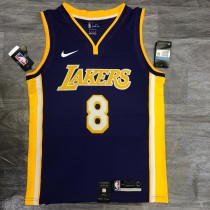 NBA Lakers retro purple V-neck 8 Kobe with chip 1:1 Quality