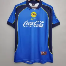 2001-2002 Club America Away Blue Retro 1:1 Quality Soccer Jersey