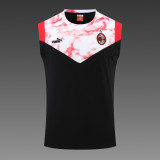 22/23 AC Milan Vest Training Suit Kit Black Red 1:1 Quality Soccer Jersey