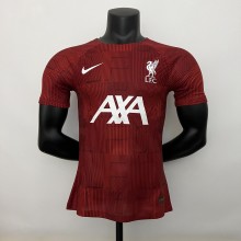 23/24 Player Version Liverpool Training Kit Red 1:1 Quality Soccer Jersey