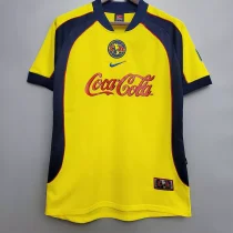 2001-2002 Club America Home Yellow Retro 1:1 Quality Soccer Jersey