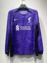23/24 Liverpool Third Purple Long Sleeve Fans 1:1 Quality Soccer Jersey
