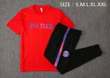 21/22 PSG Paris Red Short-sleeved Trouser Suit 1:1 Quality Soccer Jersey