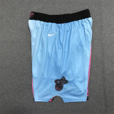 20/21 Heat Pink Blue City Edition 1:1 Quality NBA Pants