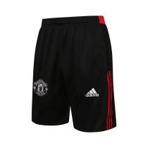 21/22 Manchester United Black Red Training Shorts Pants 1:1 Quality Soccer Jersey