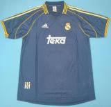 1998-2000 Real Madrid Black Away 1:1 Retro Soccer Jersey
