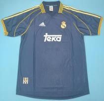 1998-2000 Real Madrid Black Away 1:1 Retro Soccer Jersey