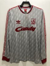 1989-1991 Liverpool Away Long Sleeve 1:1 Quality Retro Soccer Jersey