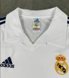 2001-2002 Retro Real Madrid Home Long Sleeve 1:1 Quality Soccer Jersey