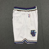 Jazz White 1:1 Quality Retro NBA Pants