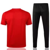 21/22 PSG Paris Jordan Red Short-sleeved Trouser Suit 1:1 Quality Soccer Jersey