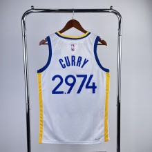 2023 NBA Golden State Warriors White CURRY#2974 Men Jersey Top Quality Hot Pressing Number And Name