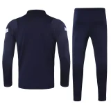 20/21 France Blue Half Pull Sweater Tracksuit 1:1 Quality Soccer Jersey