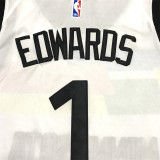 22/23 Minnesota Timberwolves EDWARDS #1 White City Edition 1:1 Quality NBA Jersey