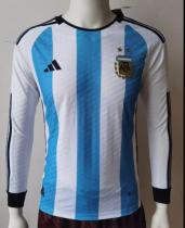 22/23 Argentina Home 2-Stars Long Sleeve Player 1:1 Quality Soccer Jersey