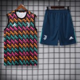 22/23 Juventus Vest Training Suit Kit Color Plaid 1:1 Quality Training Jersey