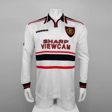 1998 Manchester United AWAY Long sleeve 1:1 Quality Retro Soccer Jersey