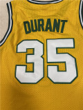 NBA Supersonic Retro #35 Durant vintage yellow top Mesh Jersey 1:1 Quality