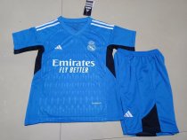 23/24 Kids Real Madrid goalkeeper 1:1 Quality Soccer Jersey