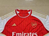 23/24 Arsenal Home Red Long Sleeve Fans 1:1 Quality Soccer Jersey