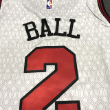 22/23 Bull BALL #2 White City Edition 1:1 Quality NBA Jersey