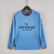 22/23 Long Sleeve Manchester City Home 1:1 Quality Soccer Jersey