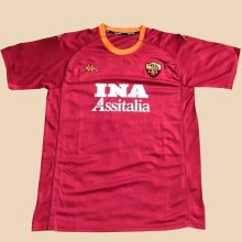 2000-2001 Roma Home 1:1 Retro Soccer Jersey