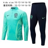 22/23 Brazil Kids tracksuit size 10-18 1:1 Quality Soccer Jersey