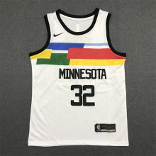 22/23 Minnesota Timberwolves TOWNS #32 White City Edition 1:1 Quality NBA Jersey