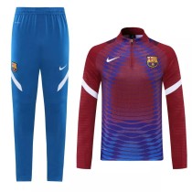 21/22 Barcelona Maroon Half Pull Sweater Tracksuit 1:1 Quality Soccer Jersey