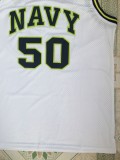 NBA Spurs #50 Admiral David Robinson high school Vintage best Mesh Jersey white 1:1 Quality