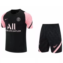 21/22 PSG Paris Pink Black Training Short Suit 1:1 Quality Soccer Jersey